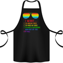 Want to Break Free Ride My Bike Funny LGBT Cotton Apron 100% Organic Black