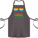 Want to Break Free Ride My Bike Funny LGBT Cotton Apron 100% Organic Dark Grey