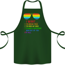 Want to Break Free Ride My Bike Funny LGBT Cotton Apron 100% Organic Forest Green