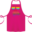 Want to Break Free Ride My Bike Funny LGBT Cotton Apron 100% Organic Pink