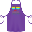Want to Break Free Ride My Bike Funny LGBT Cotton Apron 100% Organic Purple