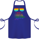 Want to Break Free Ride My Bike Funny LGBT Cotton Apron 100% Organic Royal Blue