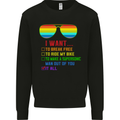 Want to Break Free Ride My Bike Funny LGBT Kids Sweatshirt Jumper Black