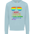 Want to Break Free Ride My Bike Funny LGBT Kids Sweatshirt Jumper Light Blue