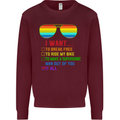 Want to Break Free Ride My Bike Funny LGBT Kids Sweatshirt Jumper Maroon