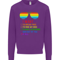 Want to Break Free Ride My Bike Funny LGBT Kids Sweatshirt Jumper Purple