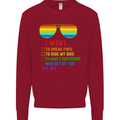 Want to Break Free Ride My Bike Funny LGBT Kids Sweatshirt Jumper Red