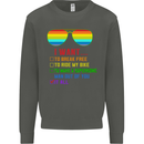 Want to Break Free Ride My Bike Funny LGBT Kids Sweatshirt Jumper Storm Grey