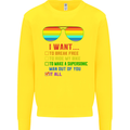 Want to Break Free Ride My Bike Funny LGBT Kids Sweatshirt Jumper Yellow