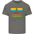 Want to Break Free Ride My Bike Funny LGBT Kids T-Shirt Childrens Charcoal