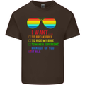 Want to Break Free Ride My Bike Funny LGBT Kids T-Shirt Childrens Chocolate