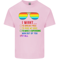 Want to Break Free Ride My Bike Funny LGBT Kids T-Shirt Childrens Light Pink