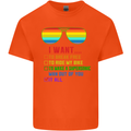 Want to Break Free Ride My Bike Funny LGBT Kids T-Shirt Childrens Orange