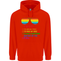 Want to Break Free Ride My Bike Funny LGBT Mens 80% Cotton Hoodie Bright Red