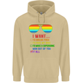 Want to Break Free Ride My Bike Funny LGBT Mens 80% Cotton Hoodie Sand