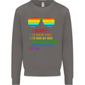 Want to Break Free Ride My Bike Funny LGBT Mens Sweatshirt Jumper Charcoal