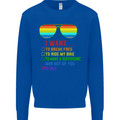 Want to Break Free Ride My Bike Funny LGBT Mens Sweatshirt Jumper Royal Blue
