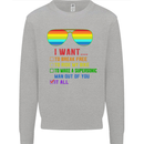 Want to Break Free Ride My Bike Funny LGBT Mens Sweatshirt Jumper Sports Grey