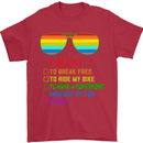 Want to Break Free Ride My Bike Funny LGBT Mens T-Shirt Cotton Gildan Red