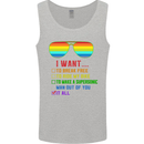 Want to Break Free Ride My Bike Funny LGBT Mens Vest Tank Top Sports Grey