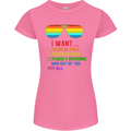 Want to Break Free Ride My Bike Funny LGBT Womens Petite Cut T-Shirt Azalea