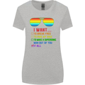 Want to Break Free Ride My Bike Funny LGBT Womens Wider Cut T-Shirt Sports Grey