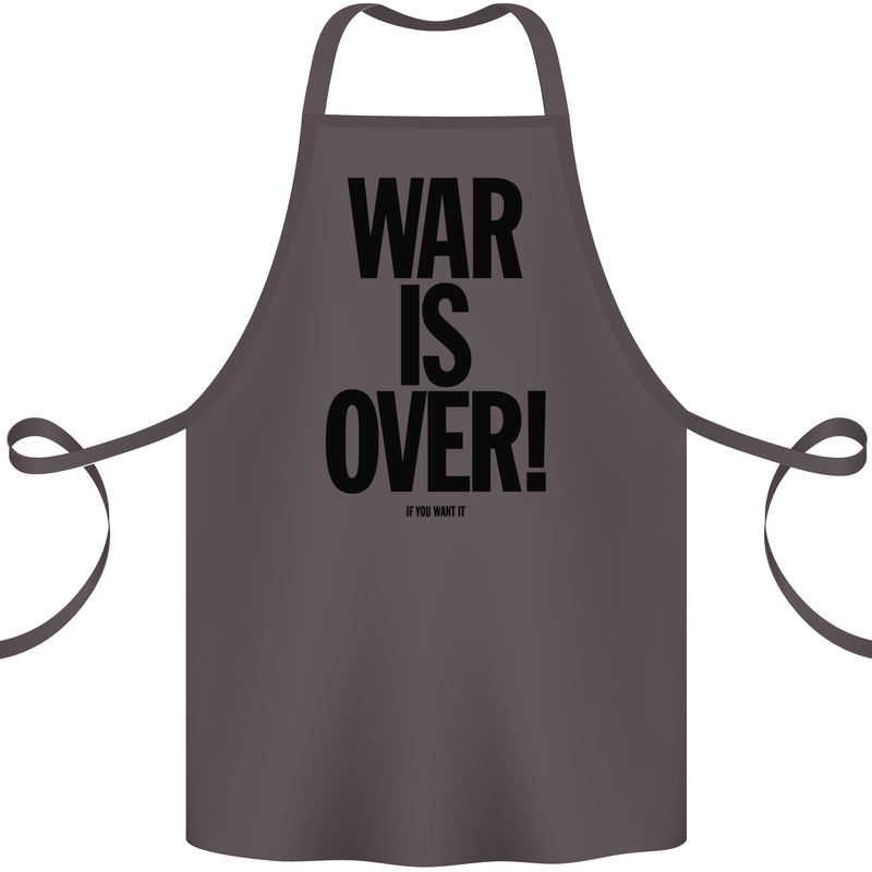 War Is Over if You Want It John Lennon Cotton Apron 100% Organic Dark Grey