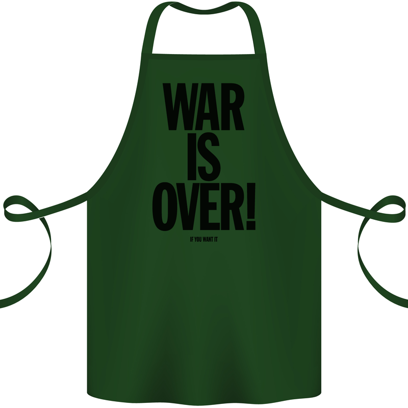 War Is Over if You Want It John Lennon Cotton Apron 100% Organic Forest Green