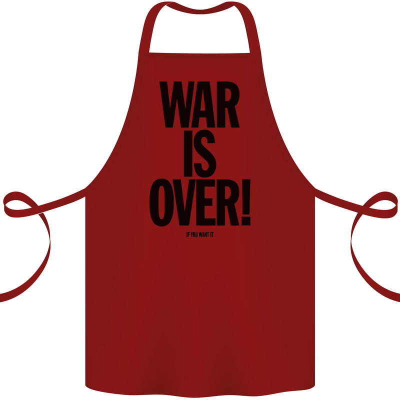 War Is Over if You Want It John Lennon Cotton Apron 100% Organic Maroon
