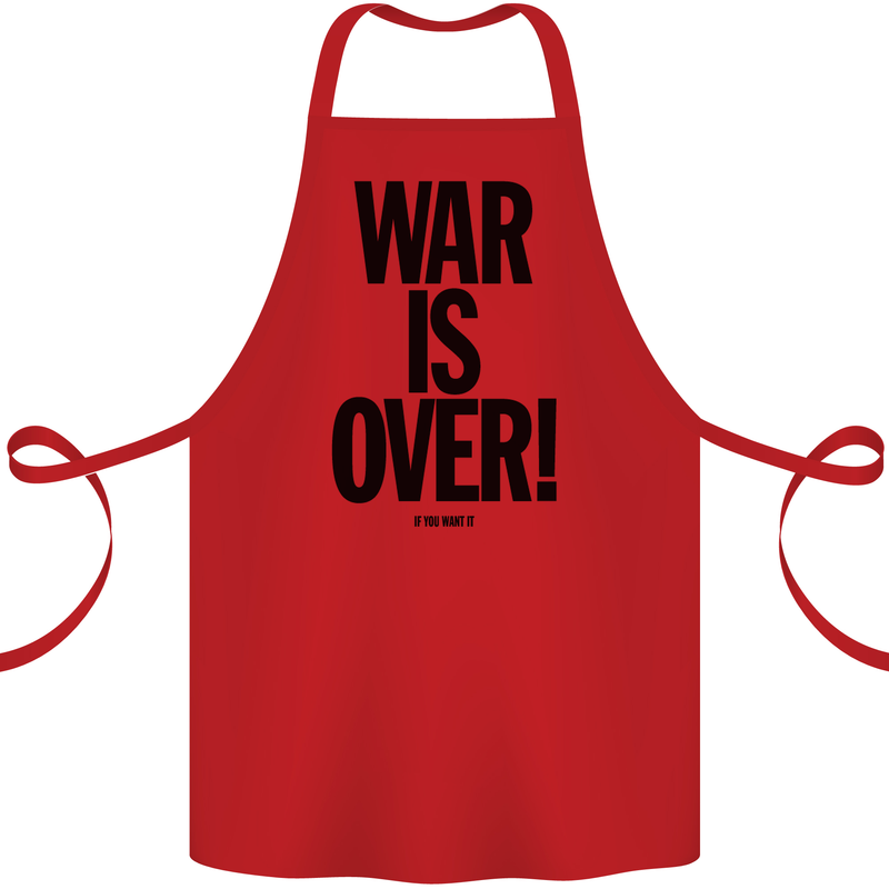 War Is Over if You Want It John Lennon Cotton Apron 100% Organic Red