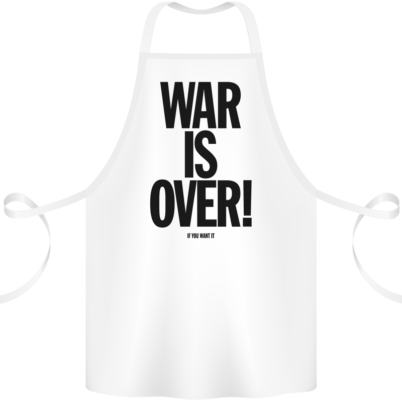 War Is Over if You Want It John Lennon Cotton Apron 100% Organic White