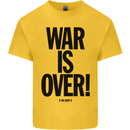 War Is Over if You Want It John Lennon Kids T-Shirt Childrens Yellow