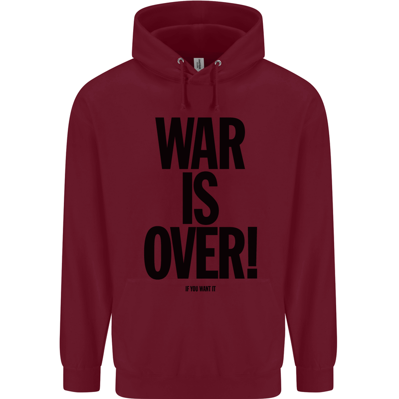 War Is Over if You Want It John Lennon Mens 80% Cotton Hoodie Maroon