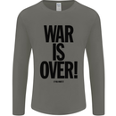 War Is Over if You Want It John Lennon Mens Long Sleeve T-Shirt Charcoal