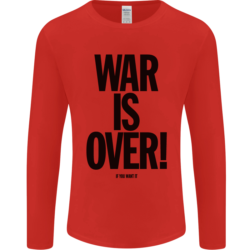 War Is Over if You Want It John Lennon Mens Long Sleeve T-Shirt Red