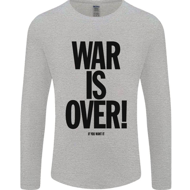 War Is Over if You Want It John Lennon Mens Long Sleeve T-Shirt Sports Grey