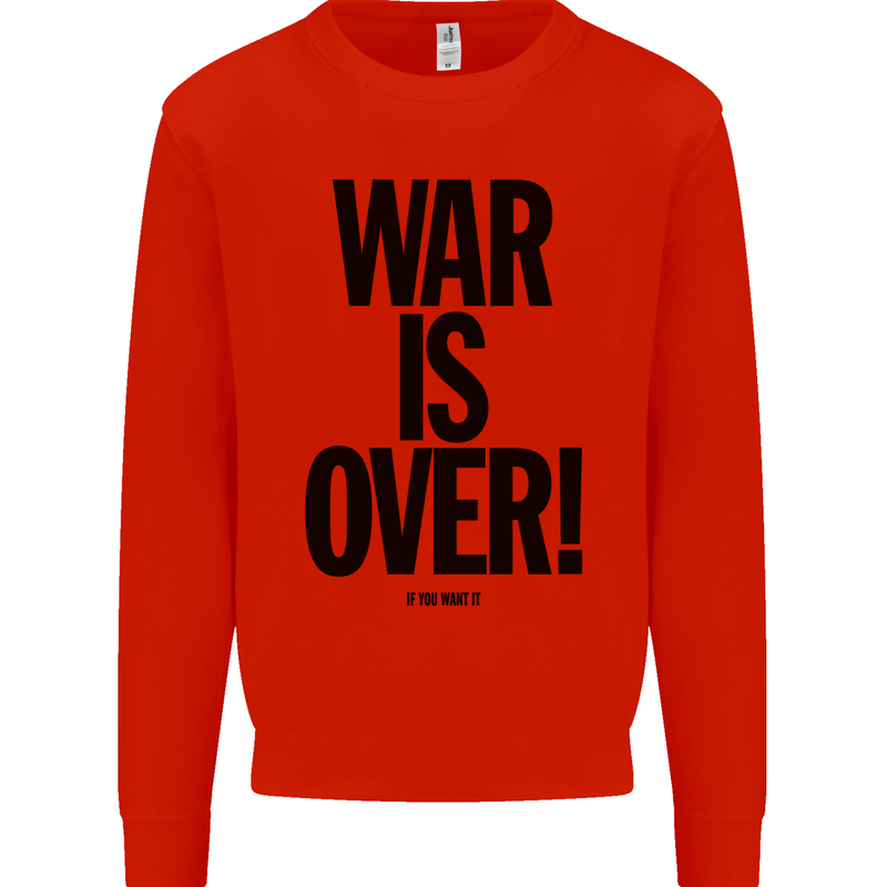 War Is Over if You Want It John Lennon Mens Sweatshirt Jumper Bright Red