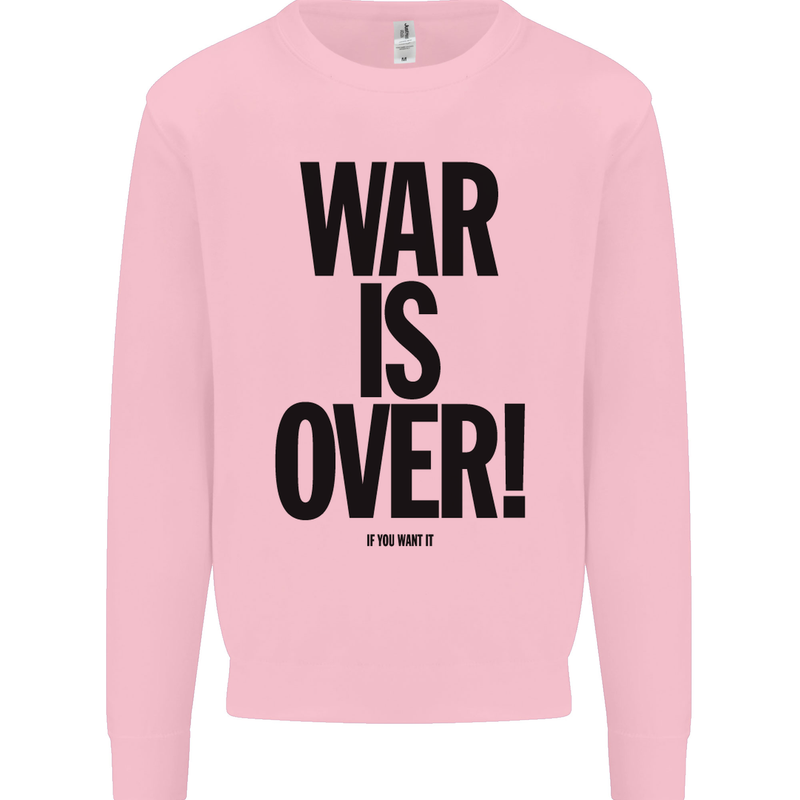 War Is Over if You Want It John Lennon Mens Sweatshirt Jumper Light Pink