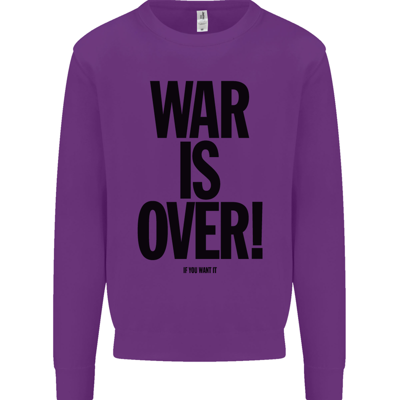 War Is Over if You Want It John Lennon Mens Sweatshirt Jumper Purple