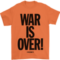 War Is Over if You Want It John Lennon Mens T-Shirt Cotton Gildan Orange