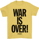 War Is Over if You Want It John Lennon Mens T-Shirt Cotton Gildan Yellow