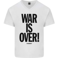 War Is Over if You Want It John Lennon Mens V-Neck Cotton T-Shirt White