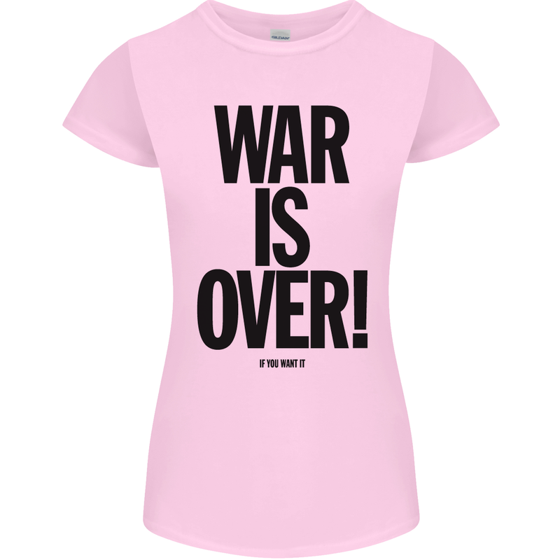 War Is Over if You Want It John Lennon Womens Petite Cut T-Shirt Light Pink