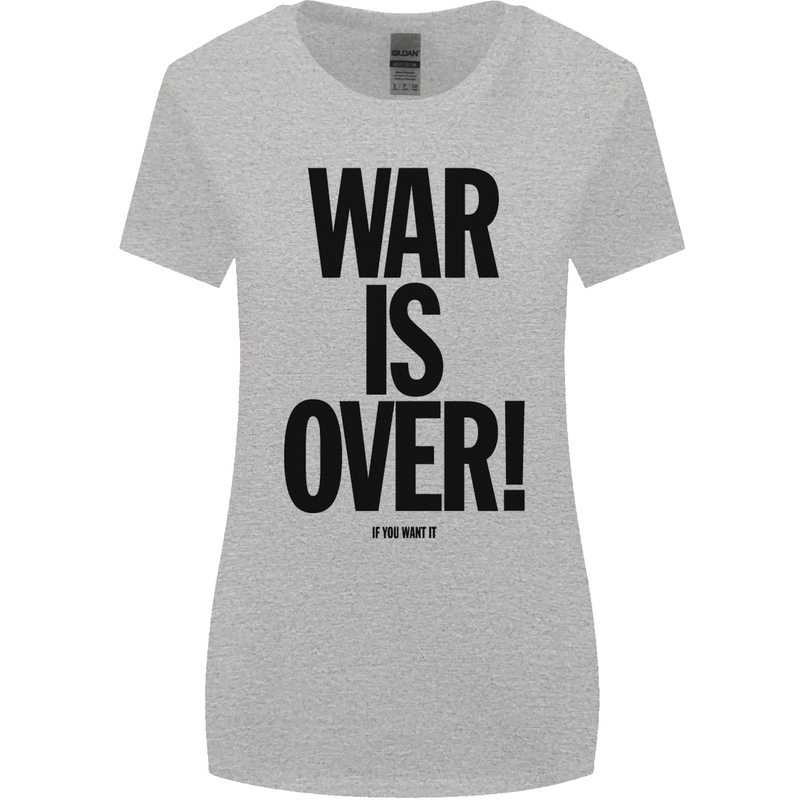War Is Over if You Want It John Lennon Womens Wider Cut T-Shirt Sports Grey