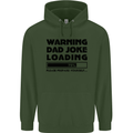 Warning Dad Joke Loading Father's Day Funny Mens 80% Cotton Hoodie Forest Green