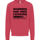 Warning Dad Joke Loading Father's Day Funny Mens Sweatshirt Jumper Heliconia