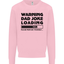Warning Dad Joke Loading Father's Day Funny Mens Sweatshirt Jumper Light Pink