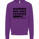 Warning Dad Joke Loading Father's Day Funny Mens Sweatshirt Jumper Purple
