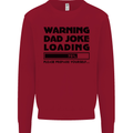 Warning Dad Joke Loading Father's Day Funny Mens Sweatshirt Jumper Red