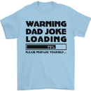 Warning Dad Joke Loading Father's Day Funny Mens T-Shirt Cotton Gildan Light Blue